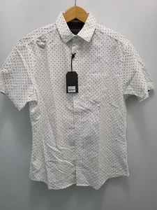 Denim & Flower Hemd Herren L Schwarz Comfort Fit Kurzarm Dünn Neu - Bild 1 von 13