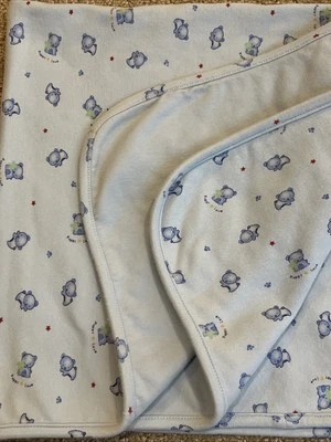 Carters Child of Mine 蓝色婴儿毯安全男孩小狗爱双面装饰 — 第 1/4 张图片