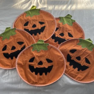 Pottery Barn Kinder Halloween Kürbis 🎃 Tischsets 5er Set - Bild 1 von 11