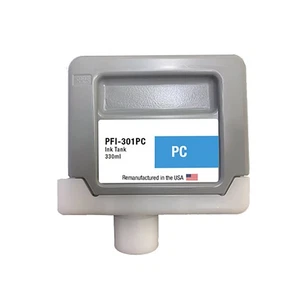 Compatible Ink Cartridge For Canon PFI-301 330ml Photo Cyan-USA - Afbeelding 1 van 2