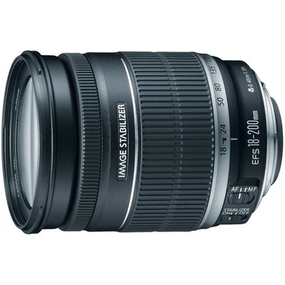Canon EF-S 18-200mm f/3.5-5.6 IS Standard Zoom Lens for Canon DSLR Cameras - Image 1 of 3