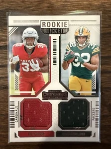 2024 Panini Contenders Trey Benson & MarShawn Lloyd Rookie Ticket Swatch #DS-7 - Bild 1 von 2
