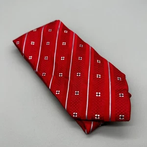 Balmain Silk Tie Mens Red Made It Italy - Picture 1 of 3
