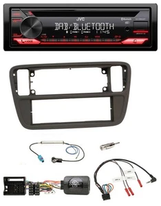 JVC CD DAB USB Bluetooth Lenkrad Autoradio für VW Up AA AAN 11-16 schwarz - Bild 1 von 10
