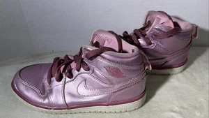 Nike Air Jordan 1 Mid SE Pink Rise Size 2Y Sneakers AV5173-640 Shoes - Picture 1 of 15