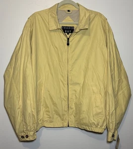 Chaqueta de bombardero vintage Trader Bay cremallera completa amarilla para hombre XL NUEVA CON ETIQUETAS bolsillos - Imagen 1 de 11