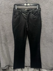 Elie Tahari Hose Damen 4 / 28 x 27 schwarz Kunstleder vegan Bootcut gerade - Bild 1 von 10