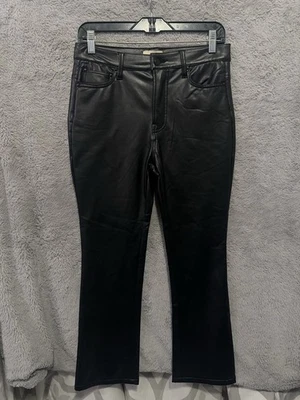 Elie Tahari Pants Women 4 / 28 x 27 Black Faux Leather Vegan Bootcut Straight - Image 1 of 4