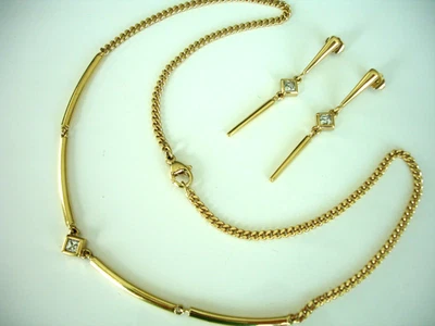 Pierre Lang SET Collier Kette GO Ohrringe - Bild 1 von 3