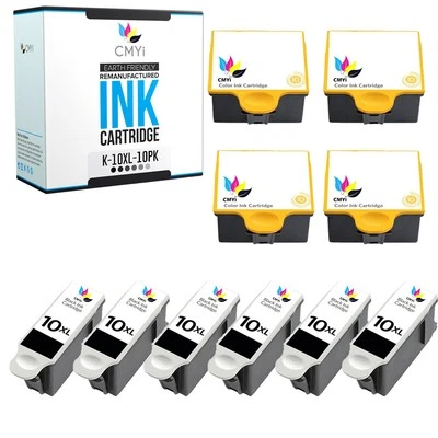 CMYi 10PK Compatible 10C & 10B Ink Cartridge for Kodak EasyShare 5100 5300 5500 - Image 1 of 4
