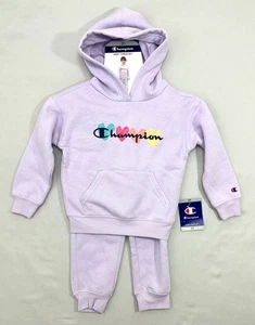 Champions Conjunto de 2 Piezas Niñas 3 Años Púrpura Manga Larga Sudadera Pantalones Cepillados - Imagen 1 de 14