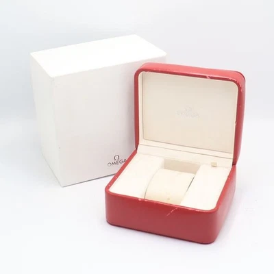 OMEGA Red Watch Box Genuine Empty Case for Men's Women's Wristwatch Japan - Image 1 of 4