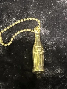 Vintage 80’s Coca Cola Gold Tone Bottle Keychain Collectors Item 1 1/2” - Picture 1 of 6