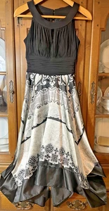 Melrose Bandana Dress Size 2 Black Paisley Sleeveless Party Cocktail - Picture 1 of 18