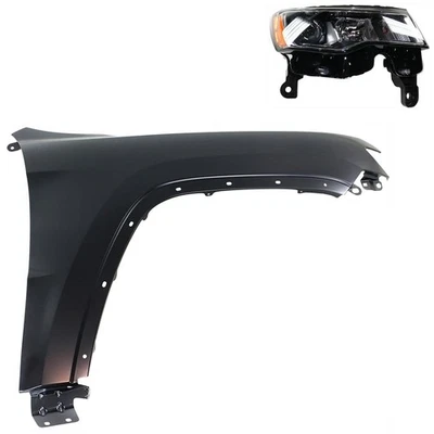 Headlight Kit For 2017-2021 Jeep Grand Cherokee Passenger Side Assy with Fender - Image 1 of 4