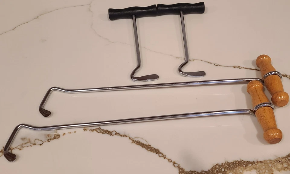 Boot Hooks Boot Puller for Cowboy Boots, Wood and Poly Handles (4Hooks) - Image 1 of 1