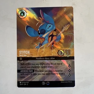 Disney Lorcana - Stitch - Rock Star (Store Championship) 30/P1 Promo Enchanted - Picture 1 of 6