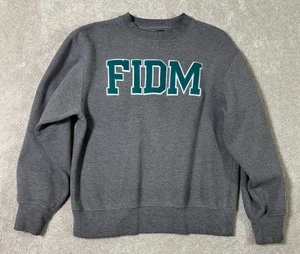 Jansport FIDM Sweatshirt Women's Medium Gray Fleece Crew Neck Pullover - Picture 1 of 7