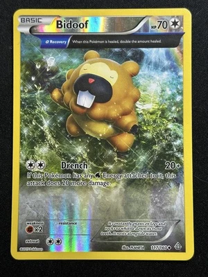 Bidoof (Alpha) Reverse Holo Uncommon XY - Primal Clash 117/160 LP - Image 1 of 2