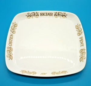 Figgjo Flint Norway Vintage Cheese Plate Gold Motto Skjaer Pent Av Osten - Picture 1 of 5