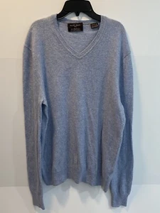 black brown 1826 cashmere sweater Size XL Light Blue Long Sleeve - Picture 1 of 9