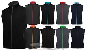 Mens Softshell Vest Size S M L XL 2XL 3XL 4XL 5XL Fleece Lined Soft Shell - Picture 1 of 10