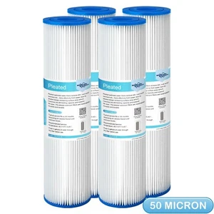 Cartuchos lavables filtro de agua plisados para toda la casa de sedimentos plisados de 10""x2,5 - Imagen 1 de 9
