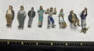 ARTISTA PEWTER FIGURES TOWNSPEOPLE O GUAGE 8 Pieces  - Picture 1 of 3