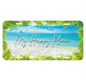 Ocean Beach Sand Personalizado Monograma Placa Personalizada Auto Etiqueta Coche - Imagen 1 de 4