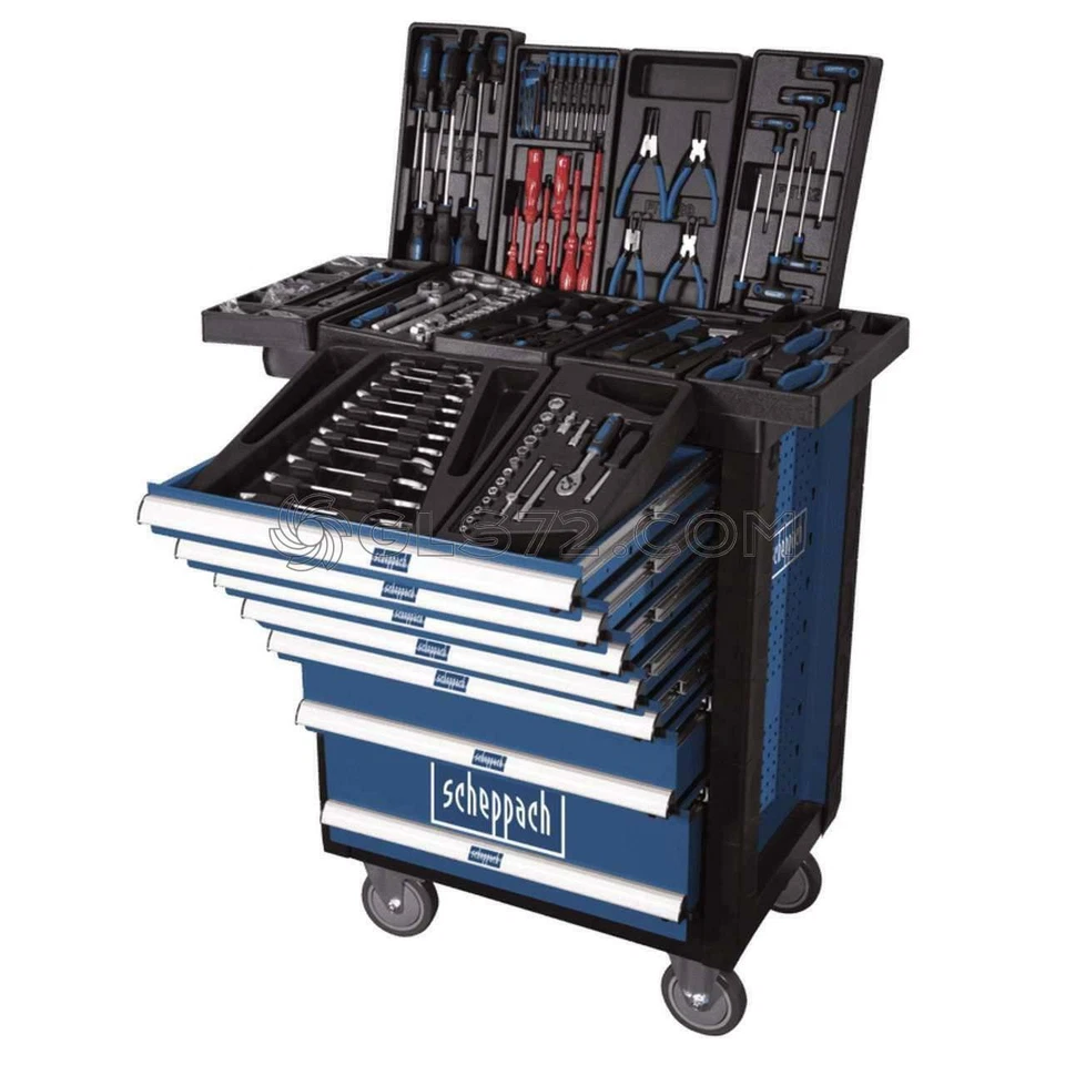 scheppach TW1000 Werkstattwagen mit 263-teiligem Werkzeugset (5909304900)