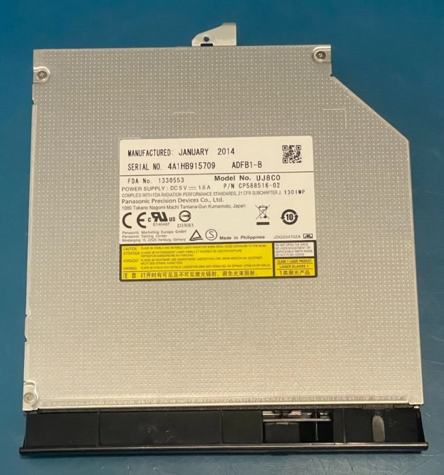 Fujitsu Lifebook NH532 DVD-RW CD-RW Drive with Bezel and locking Bracket - Image 1 of 4
