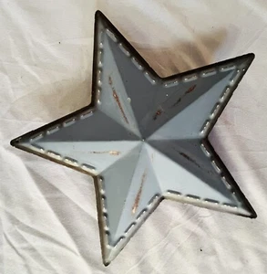 Rustic Metal 8” Inch Blue Star, Country Home Decor Design, Patriotic, Interior - Picture 1 of 4