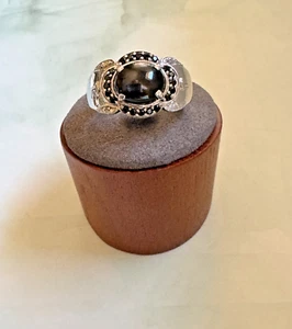 Stainless Steel Black Onyx Men's Ring SZ.12 ~ 193 - Imagen 1 de 6