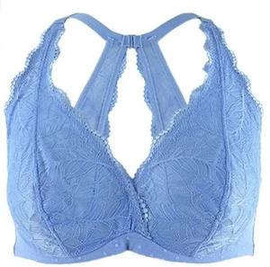 INC International Concepts Womens Bras Blue Plus Lace Halter Back Bralette NWT - Picture 1 of 7