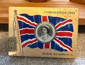 Vintage Queen Elizabeth II 1953 Coronation McDonald’s Flat Fifty Cigarette Tin - Picture 1 of 6