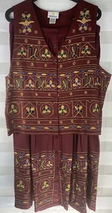 Smithsonian Institution passende Weste & Rock Set bestickt Knopfleiste Medium - Bild 1 von 15