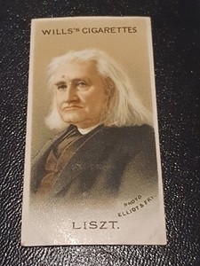wills cigarette card Musical Celebrities #14 Franz Liszt (D30)