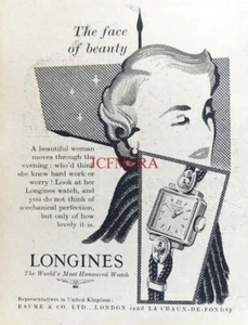 "LONGINES" Vintage Damen Armbanduhr ANZEIGE: kleiner Aufdruck von 1955 670/46 - Bild 1 von 1