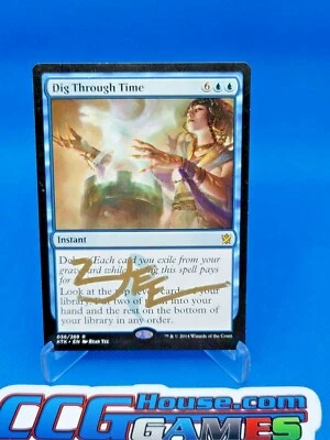 Dig Through Time - Khans of Tarkir Gold SIGNED by Ryan Yee Magic MTG *CCGHouse* - Image 1 of 4