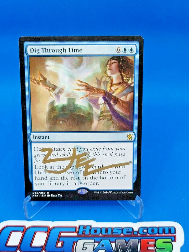 Dig Through Time - Khans of Tarkir Gold SIGNED by Ryan Yee Magic MTG *CCGHouse* - Image 1 of 4