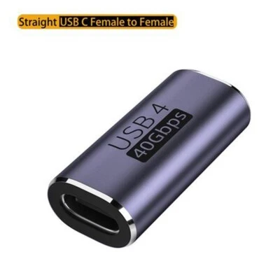 USB 4 Type C Female to Female Extension Joiner Adapter Converter  100W/40Gbps - Image 1 of 4
