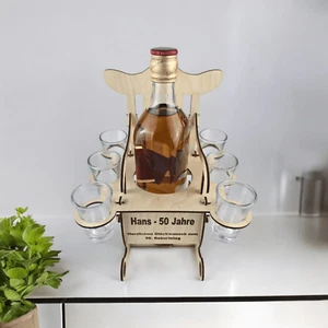 Botellas mecedora regalo cumpleaños con 6 soportes de cristal - Imagen 1 de 16