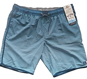 Billabong Men's Crossfire Elastic '73 Hybrid Shorts Stretch Teal Stripes XL New - Picture 1 of 7