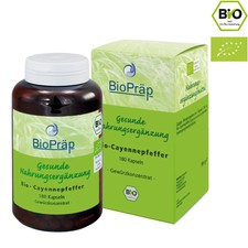 BIO-Cayennepfeffer-Kapseln, 180 Stück (Hersteller: Biopräp)