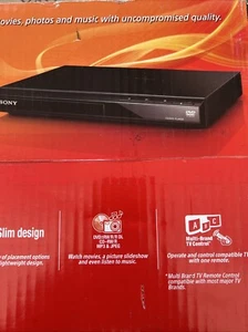 Sony Progressive Scan CD and DVD Player Brand New in Black | DVP-SR210P - Afbeelding 1 van 2