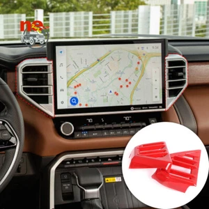 Red ABS Center Dashboard Air Vent Outlet Trim Kits For Tun dra Se quoia 2022-23 - Picture 1 of 7