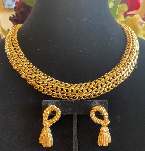 Collana Collare Vintage Givenchy Tono Oro