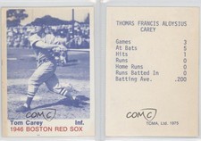 1975 TCMA 1946 Boston Red Sox Blue Back Tom Carey