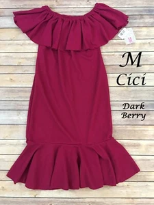 MEDIUM CICI LuLaRoe Dress ~ SOLID RASPBERRY PINK ~ sizes 10-12; Off-The-Shoulder - Bild 1 von 5