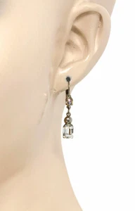 1.3/8" Long Crystal Envy Collection Dainty Clear Crystal Bridal Sorrelli Earring - Picture 1 of 3